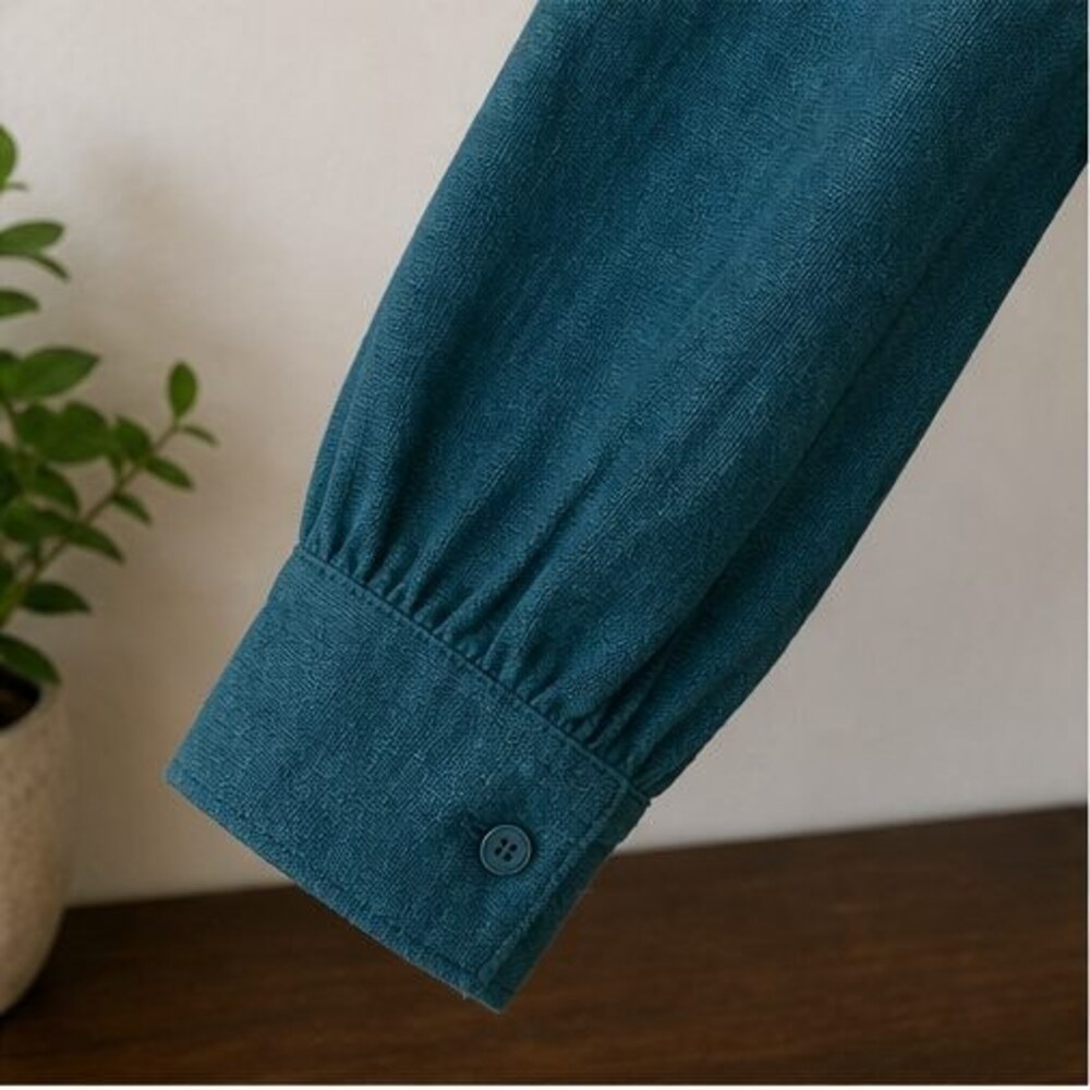 Teal Ruffle Blouse - Picture 5 of 6